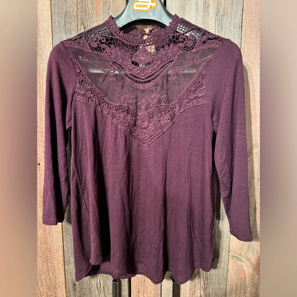 EUC Womens Medium Maison Coupé Plum Blouse